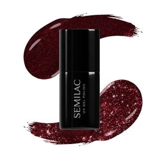Vernis à ongles gel Semilac #393 Sparkling Black Cherry