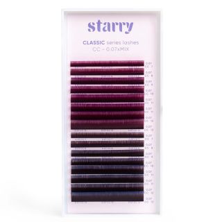 Cils ombre violet - bleu CC 0,07 MIX 7-13mm