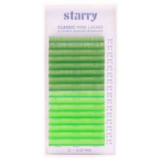 Cils colorés vert / vert claire C 0,07 x 8-14mm 0 Starry cils