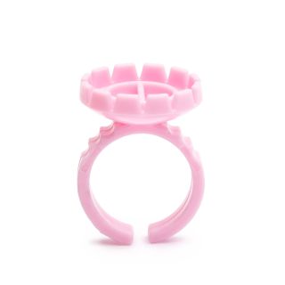 Bague à colle rose, 10 pcs (étroite) 1 Starry cils