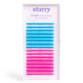 Cils fluo bleu / rose D 0,1 MIX 7-13mm