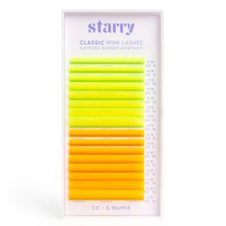 Cils fluo jaune / orange CC 0,1 MIX 8-14mm
