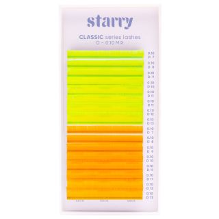 Cils fluo jaune / orange D 0,1 MIX 7-13mm