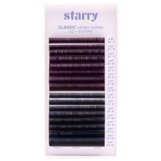Cils ombre violet - bleu CC 0,07 MIX 7-13mm 0 Starry cils