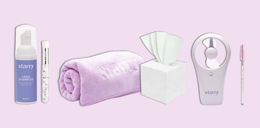 Lash cleaning set
